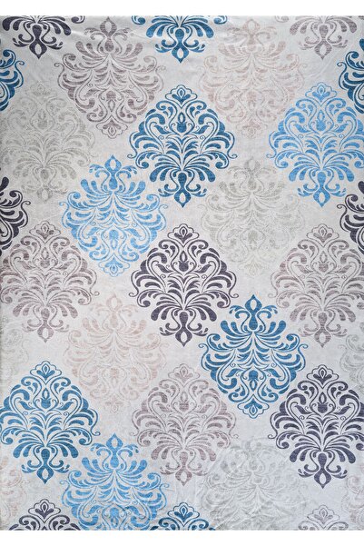 RENKLİBUTİK Modern Patterned Velvet Carpet Cover - Elastic and Non-Slip, Washable, 9 M2