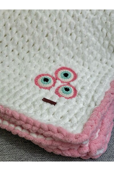 Meltem's PEMBE NAZAR BONCUĞU MOTİFLİ PUFFY BATTANİYE