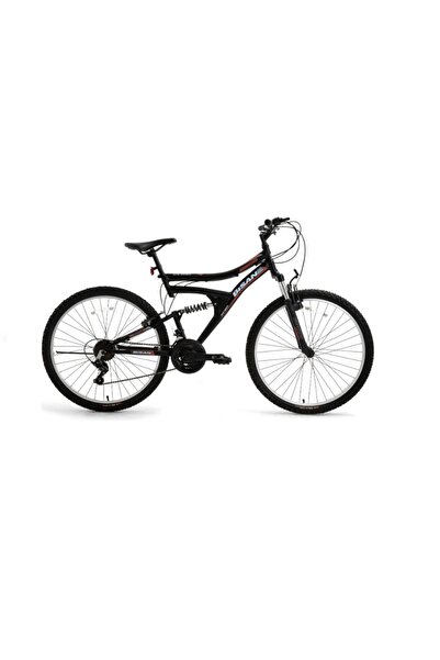 Bisan RANGER (MTS 4300) 36cm kadro 24" jant Mat siyah/Kırmızı Dağ Bisikleti