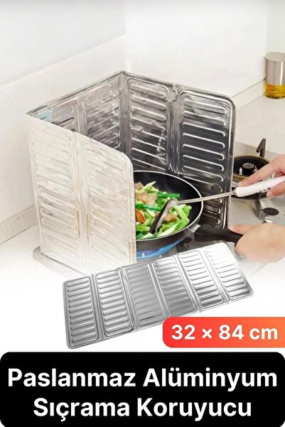 BEYZANA 1 ADET Alüminyum Folyo Ocak Fırın Arkası Yağ Sıçrama Koruyucu Katlanı...