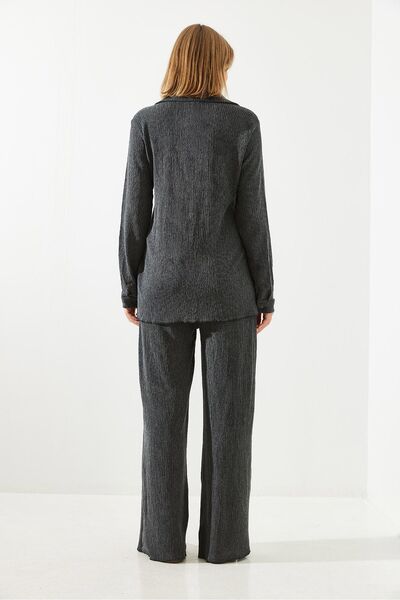 Bianco Lucci طقم نسائي من قماش بالازو ملفوف من الأعلى إلى الأعلى 60251785