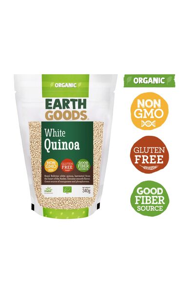 Earth Goods Organic White Quinoa GF 340g