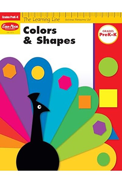 Evan Moor Educational كتاب تدريبات تعلم ألوان وأشكال الخطوط لمرحلة ما قبل الروضة