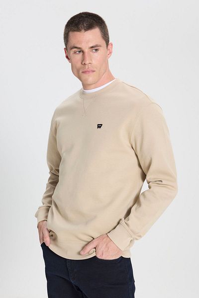 WRANGLER Φούτερ με κανονική εφαρμογή Kesim Bisiklet Yaka Bej