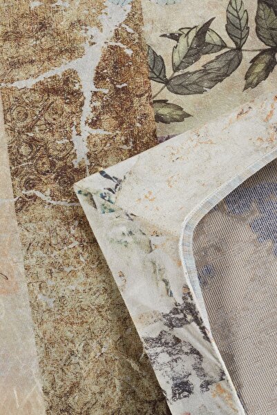 RENKLİBUTİK 12 M2 Non-Slip Washable Carpet Cover - Modern Patterns, Velvet Texture, Elastic and Sponge