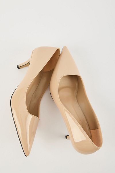 selinshoes Nicky Beige Pointed Toe Women's Heeled Shoes