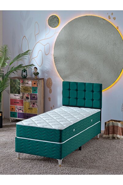 beehanem Bengü Tek Kişilik 3Lü Set Yatak+Baza+Başlık