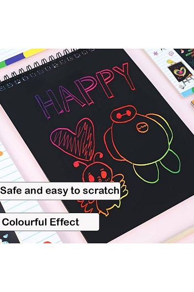 Bluoksweet Space Astronaut and Sea Children Fun Magic Colorful Scratch Scratch Book