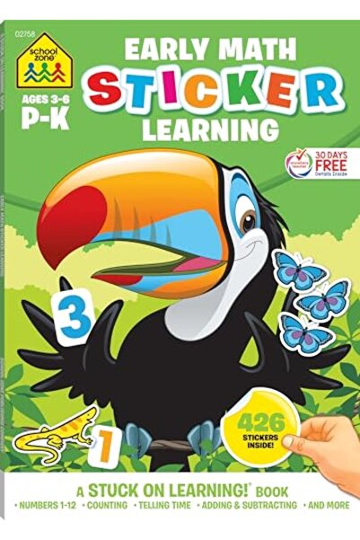 School Zone Publishing Math Stickers Workbook