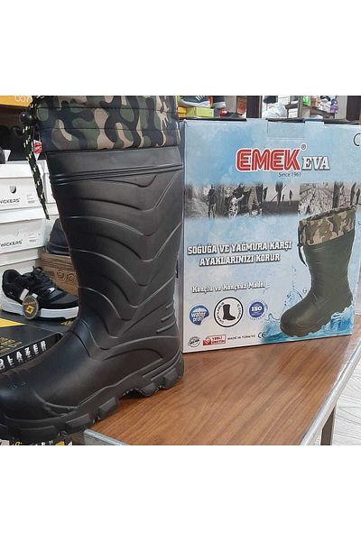 Emek Ανδρικές εξαιρετικά ελαφριές μπότες βροχής με χακί εσωτερικές κάλτσες