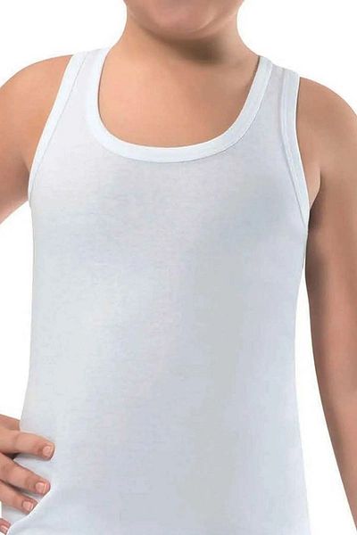 Anıt 6 Pieces Boys' Athlete Ribbed Tank Top - 100% Cotton