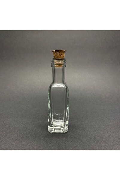 labshop41 20 ML KÖŞELİ CAM ŞİŞE , MANTAR TIPALI , 20 CC MANTARLI CAM ŞİŞE  x 10 Adet