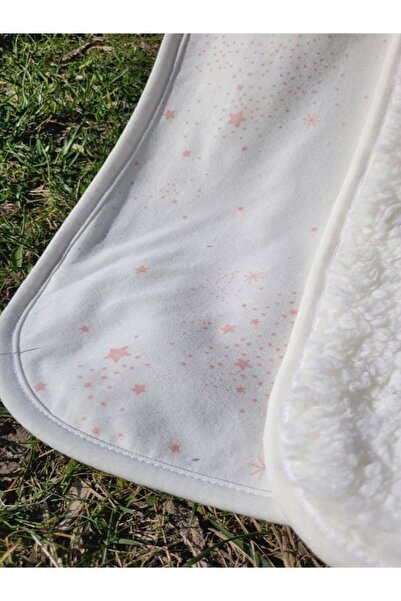 Alpar Tekstil Plush Welsoft Winter-Spring Double Sided Layered Baby Girl Blanket / Pink with Stars