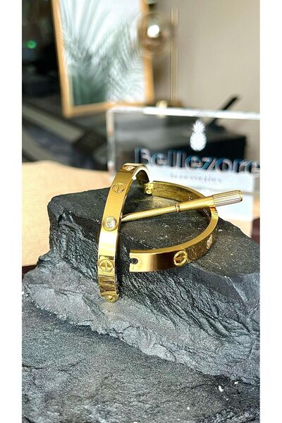 Belle 18 K Altın Kaplama Crt Model Çelik Kelepçe