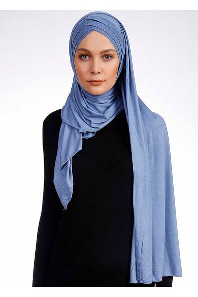 Ecardin 3x Άνετο σάλι Cross Lycra - St 059 Denim Blue