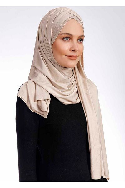 Ecardin 3x Άνετο Σάλι Σταυρός Λύκρα - St 059 Light Mink