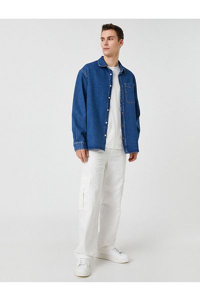 Koton Basic-Jeansjacke mit Taschendetail