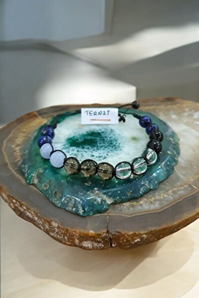 NBS Beautiful Naturel Stones Terazi Burcu El İşçiliği Erkek Doğal Taş Bileklik 8 mm (Hediyelik , Doğum Günü , Özel Gün ,Babalar)