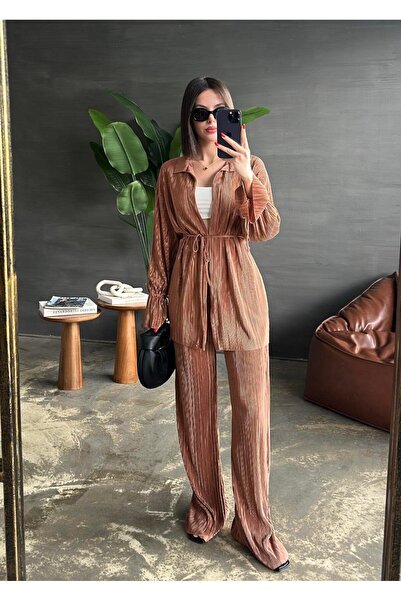 Laluvia Rakott készlet - tégla színű, csipke részletes