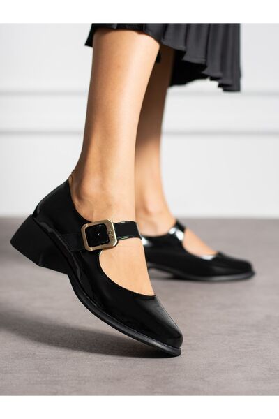 Alemdar Shoes Lorex Women's Loafer with Black Patent Leather Helmet