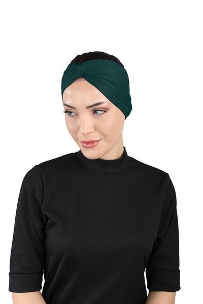 Ecardin Σμαραγδένιο Bandana Comfortable Cross Bonnet - St 055