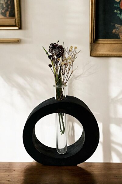 Black Decorative Vase Object Home Decoration Table Top Decor Vase Model 25