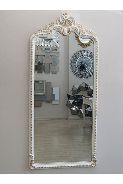 AYNA DENİZİ Princess Great White Gold Model Beyaz Altın Renk Dekoratif Boy Aynası