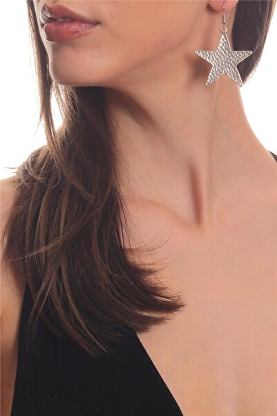 LABALABA Kadın Antik Gümüş Kaplama Sallantılı Model Yıldız Küpe