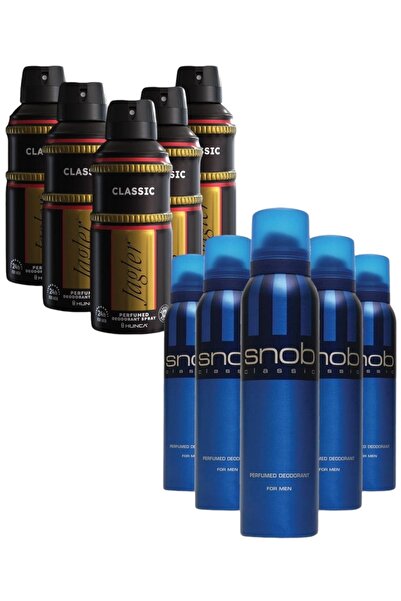 Jagler Erkek Deodorant 150ml 5 Adet + Snob Classic Erkek Deodorant 150 ml 5 Adet