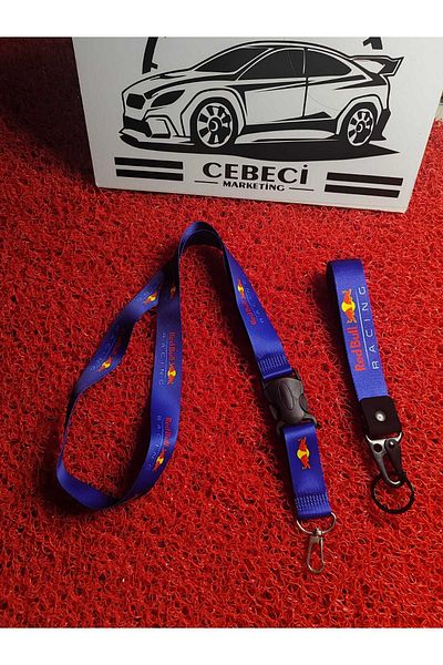CEBECİOTO Red Bull Racing - Keychain and Neck Strap Rope Set, Quality Auto & Moto Accessory
