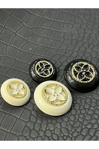 ODDA TASARIM ATÖLYESİ Luxury Custom Design - 1 Piece 23mm and 1 Piece 18mm Button - L.V.U.I.T.O.N