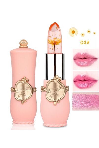 vipcheap Emaymei Çiçekli Ruj Uzun Süre Kalıcı Dudak Balsamı Nemlendirici Etkili Dudak Parlatıcı Ruj No4
