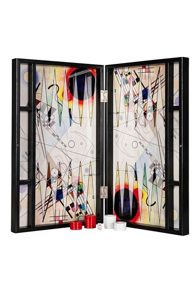 Miajima Kandinsky Wi Large Size Trendy Backgammon Set