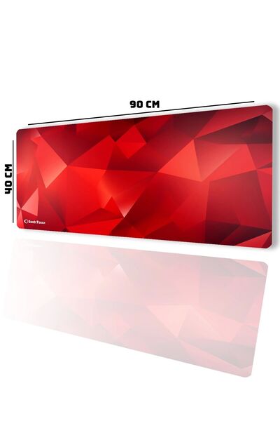 SonicTouch UltraGrand Red Prism - 40x90 см червена геймърска подложка за клавиатура и мишка