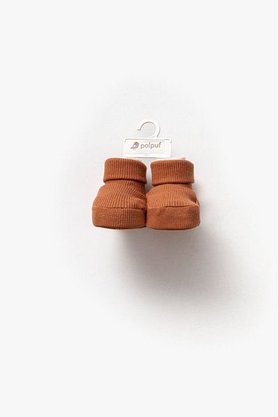 Polpuf Unisex Baby Booties Ribbed Flexible Baby Booties Set of 4