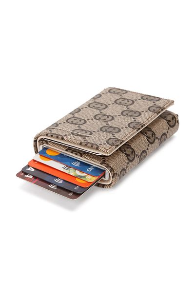 Newish Polo Portofel unisex pentru sanie automată cu 8 carduri - Suport card mecanic (7CMX10CM)