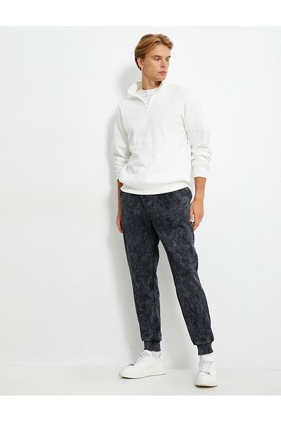 Koton Waschbare Jogger-Jogginghose mit Spitzen-Taillentasche