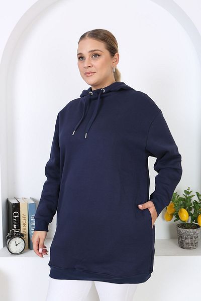XL Modam Γυναικείο φούτερ Plus Size - 3 ΚΛΩΣΤΕΣ Ροζ