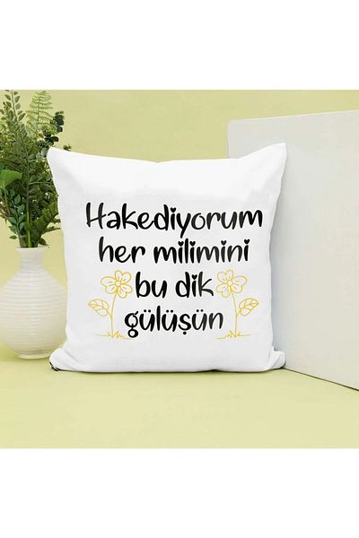 Özgü Art I Deserve - Every Milimini This Upright Smile Printed Gift Pillow