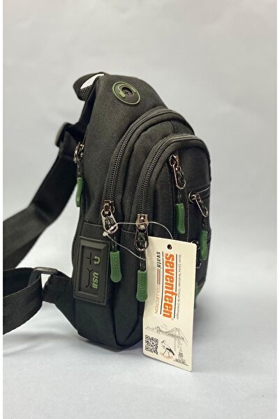 SEVENTEEN küçük boy yeşil çizgili bodybag