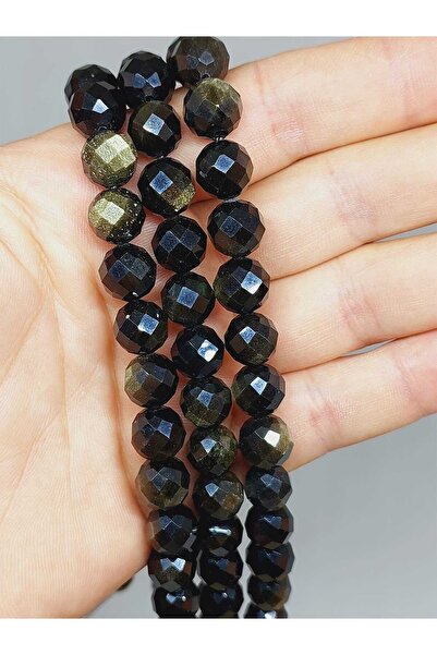 Yasamtohumu Piatra de obsidian auriu de calitate regală - tăiere cu fațete de...