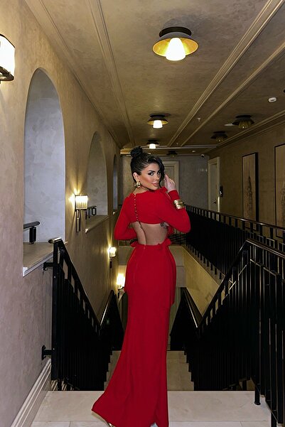 Eyyo Anthony Red Dress - Back Tie, Ate-0856