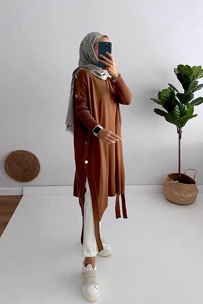 Ka Hijab KH Poncho - Μπράουν