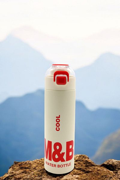 M&B WATER BOTTLE Vita 600 ml Stainless Steel Thermos - Daily Sports Outdoor Camping Hot Cold Leakproof Flask