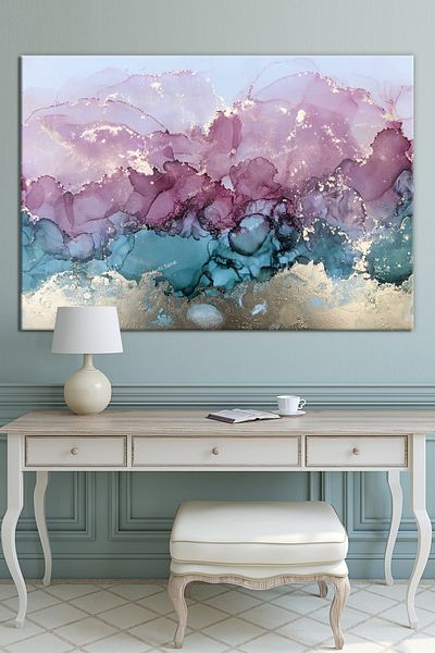 Morfil Sanat Atölyesi Dance of Colors Abstract Artistic Canvas Print (8 Different Sizes)