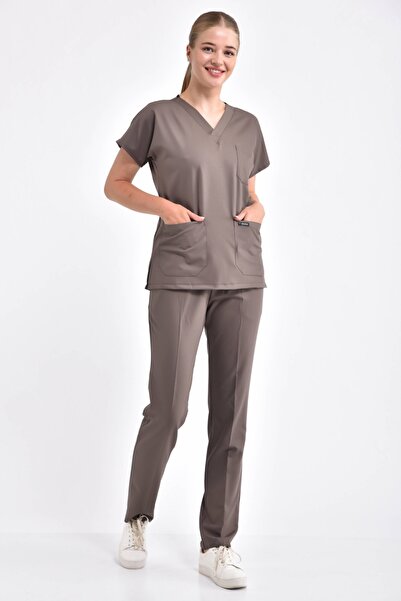 Owlet Medikal Costum chirurgical din lycra din nurcă închisă