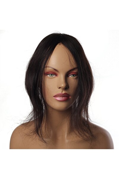 AYTUĞ PERUK %100 Doğal Saç / Tepelik / Koyu Kestane / Kakül Kesilebilir