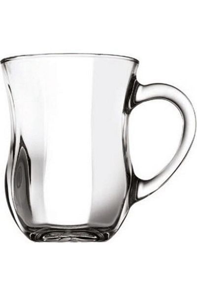 Paşabahçe Set of 6 Chubby Tea Glasses with Handles
