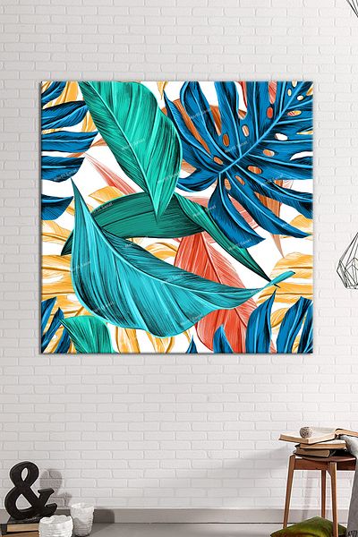 Morfil Sanat Atölyesi Pictură decorativă pe pânză cu palmier