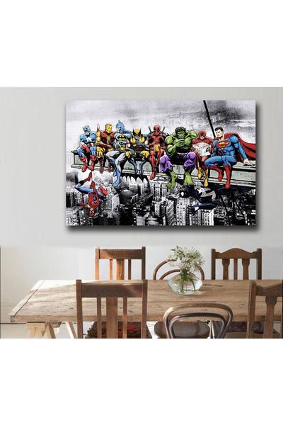 Piri Kanvas Tablo Marvel Süper Kahramanlar Kanvas Tablo